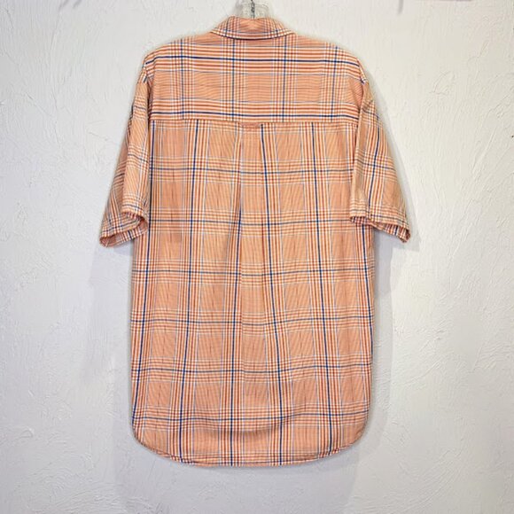 Duck Head Plaid Button Up Mens L Short Sleeve Casual Cotton Performance Shirt - Picture 2 of 7
